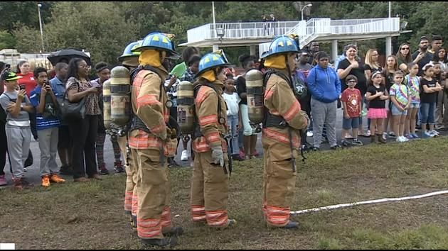 BSO cadets give students a glimpse at firefighter training