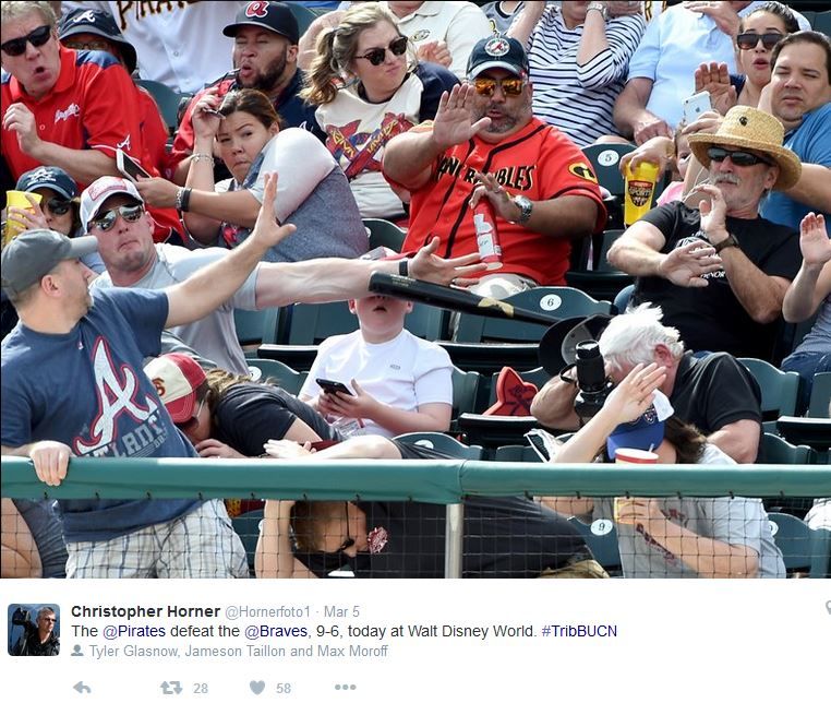 Man saves boy from being hit in the face with baseball bat