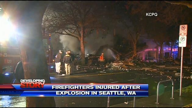 9 firefighters hurt in Seattle blast, residents evacuated