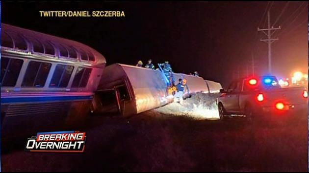 Amtrak train derails in Kansas, injuring at least 32