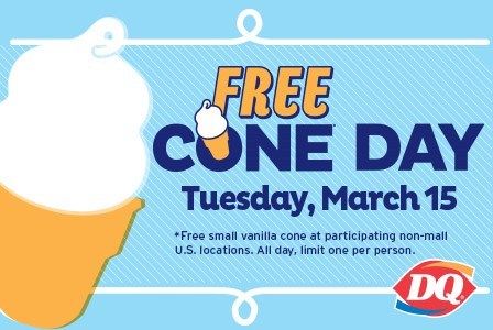 Dairy Queen is giving away ice cream cones on Tuesday