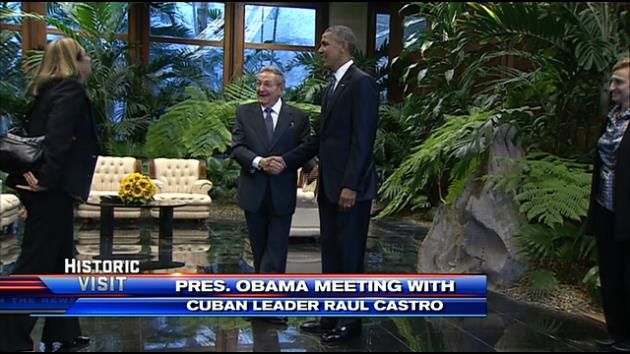 Obama, Castro come face to face in historic meeting in Cuba