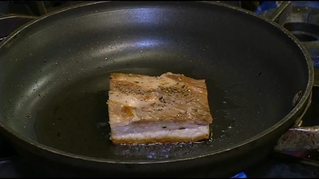 Pork Belly with Black Truffle Grits/Burlock Coast
