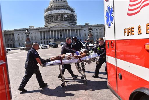 Capitol returning to normal day after intruder is shot