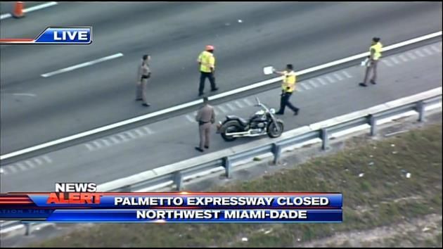 2 right lanes blocked on 826 west at Ludlam Road