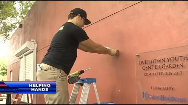 Volunteers create outdoor classroom at Overtown Youth Center