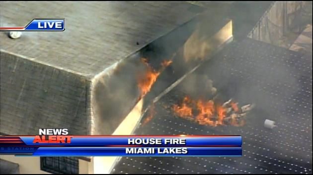 Crews battling house fire in NW Miami-Dade