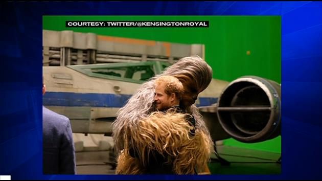 Empire strikes back: William, Harry visit 'Star Wars' set