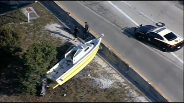 Boat falls off trailer on SR 826, closing ramp