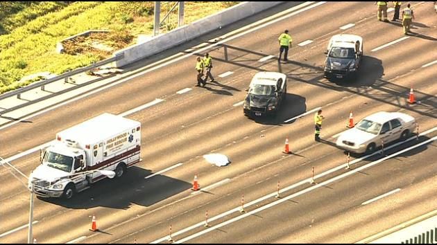 4 lanes blocked on I-95 near Sheridan Street after fatal crash