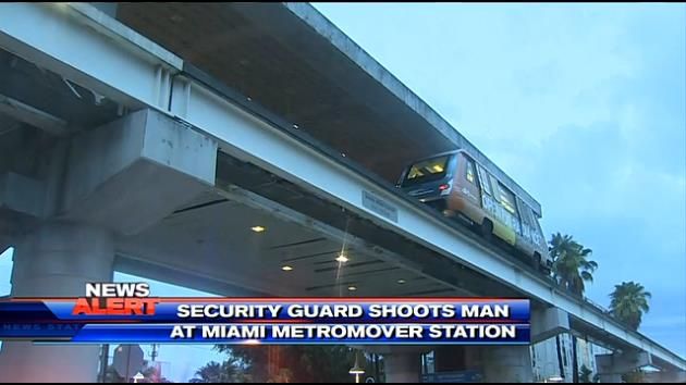 Panhandler shot by security guard at Metromover station