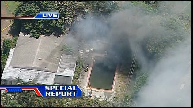 Flames engulf home near North Perry Airport