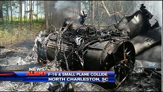 NTSB: 2 killed when F-16, small plane crash; jet pilot safe