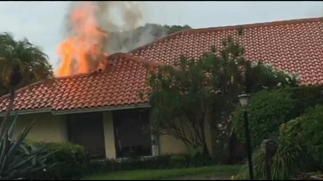 Lightning believed to have caused roof fire