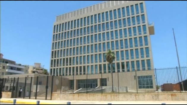 Celebratory mood in Havana near new US Embassy