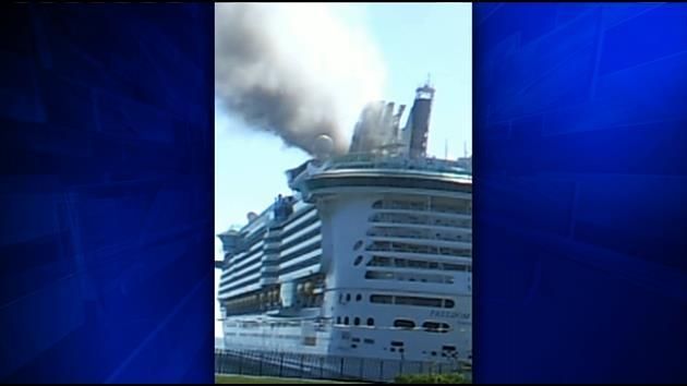 Fire on Royal Caribbean cruise ship; burns for 1 crew member