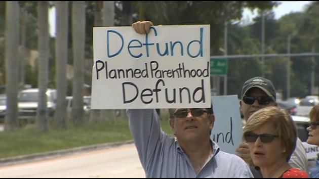 Anti-abortion activists protest at Florida Planned Parenthoods