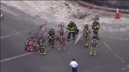 Break in gas line shuts down street