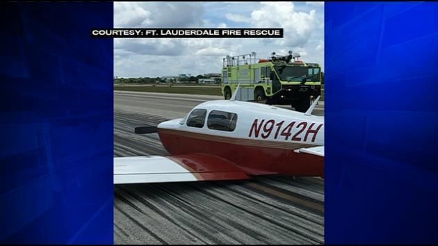 Pilot makes belly landing at Fort Lauderdale Executive Airport