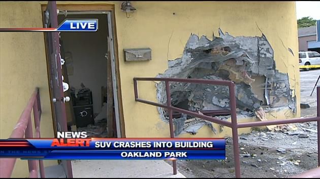 SUV crashes into Oakland Park Buddhist center