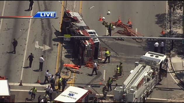 12 injured after firetruck collides with rescue truck