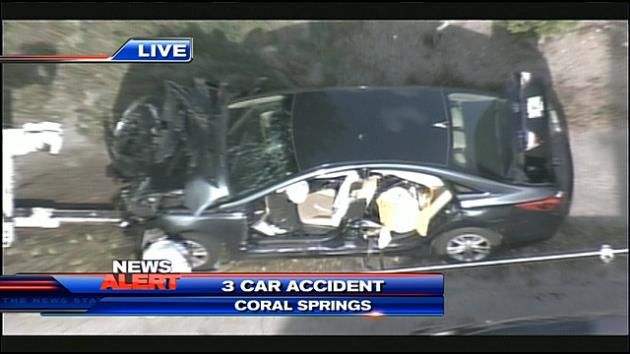 3-car accident in Coral Springs