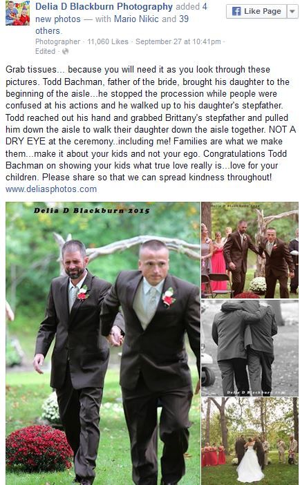 Father stops wedding so his daughter's stepfather can walk down the aisle together