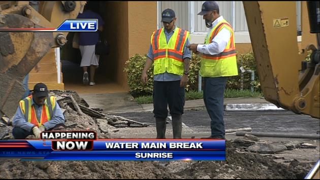 Crews work to fix water main breaks throughout Broward