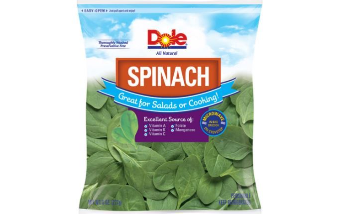 Dole recalls spinach for potential salmonella