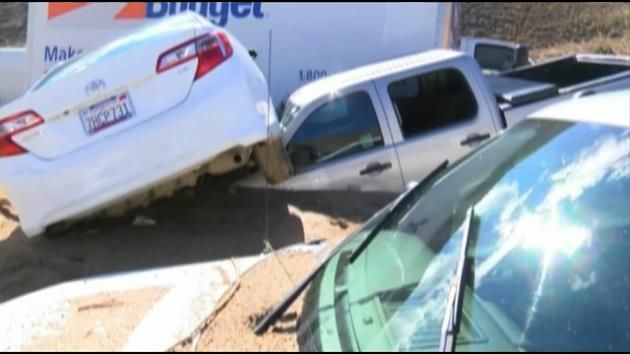 Thunderstorms unleash mudslides on main Southern California highways