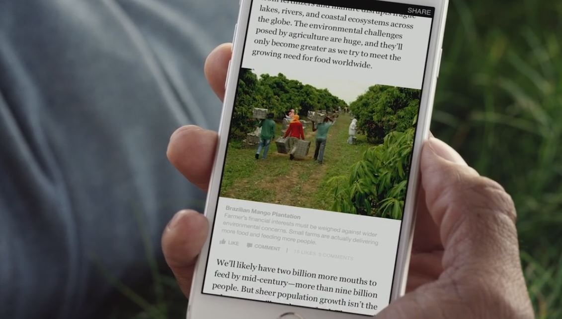 Facebook 'Instant Articles' expanded to all iPhones