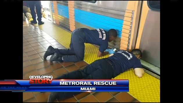 Passenger injured after becoming trapped under Metrorail train