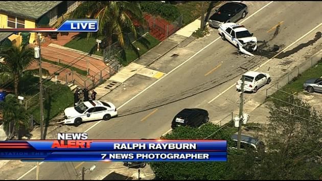 Woman steals police car, crashes into another police cruiser