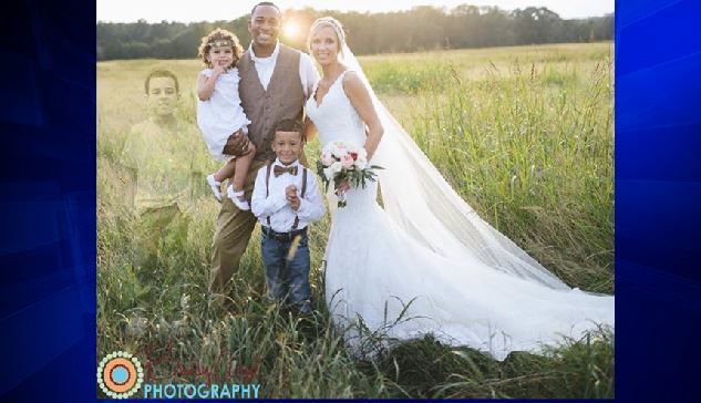 Mom honors late son, who died from cancer, in wedding photo
