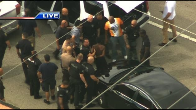 Police pursue suspect in cross county chase