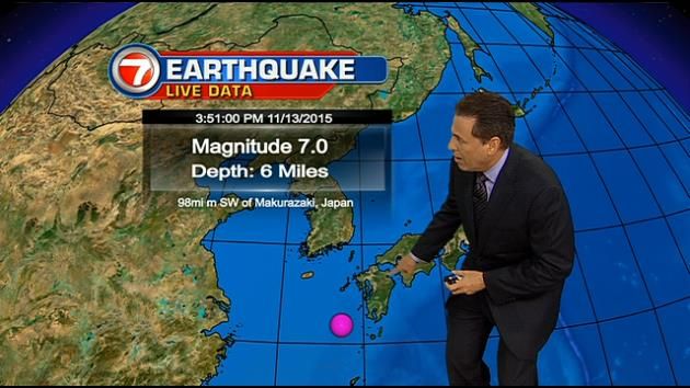 Magnitude-7 earthquake strikes off southwest Japan