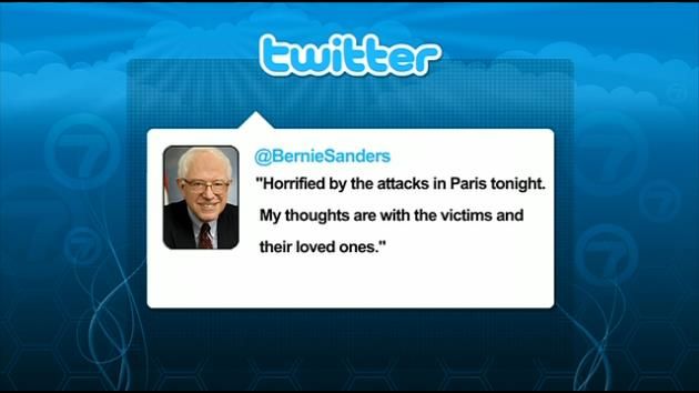 Presidential candidates take to Twitter to weigh in on Paris attacks