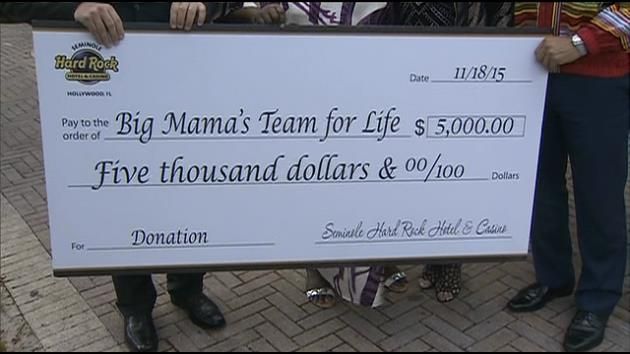 Big Mama receives $5K check to feed the needy
