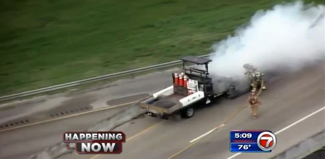 Truck fire closes I-75 ramp