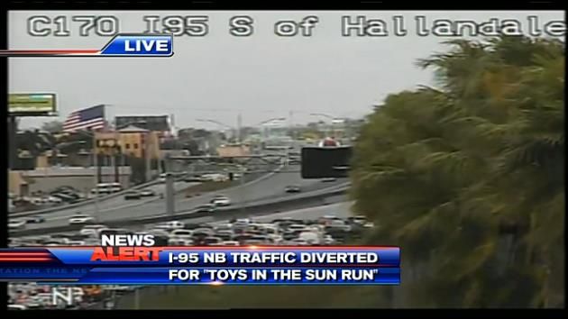 Northbound I-95 shut down for motorcycle parade