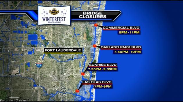 Hard Rock Winterfest Boat Parade to cause road closures