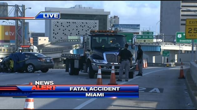 Woman killed, 3 injured in wrong-way collision on I-95