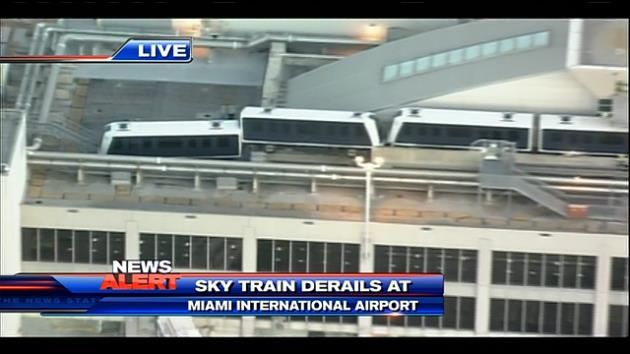 Skytrain operator hurt after derailment at Miami International Airport