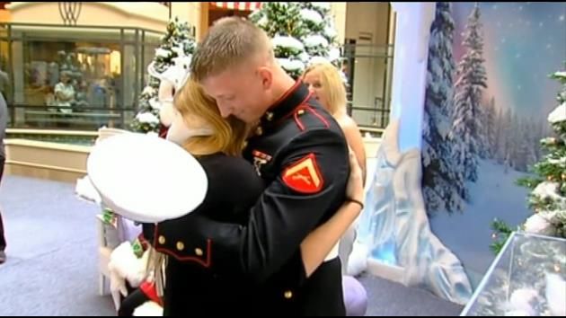 Santa conspires to reunite Marine, wife at Wellington mall