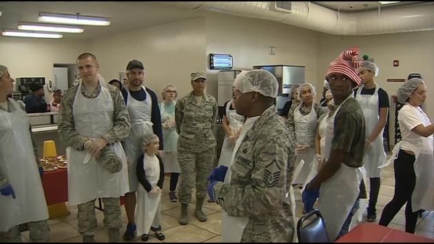 Homestead Air Force reservists feed homeless on Christmas