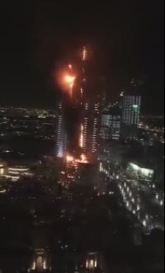 Dubai's New Year's fireworks kick off amid tower blaze