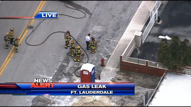 Gas leak outside W Hotel in Fort Lauderdale