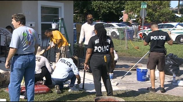 Miami-Dade police crews makeover Florida woman's home