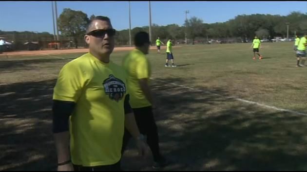 Local police officers face off in annual kickball tournament