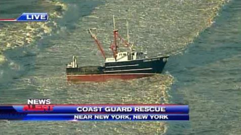 Coast Guard boat overturns in NY inlet; crew swims to safety
